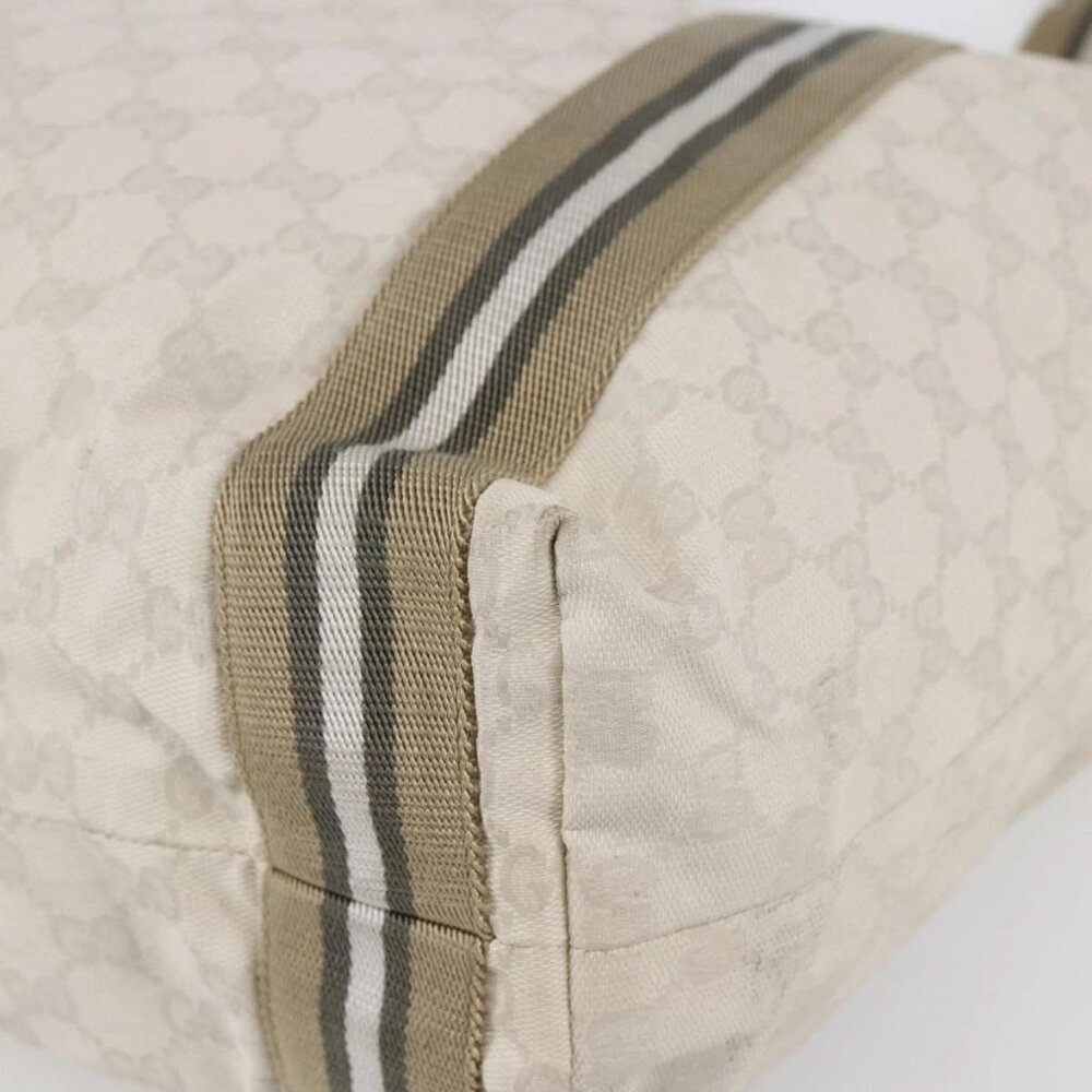 GUCCI GG Canvas Tote Bag White Beige 189669 Auth yk19750 - Picture 10 of 16